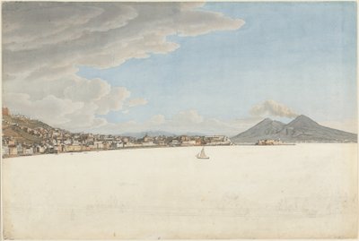 Napoli-bugten med Vesuv-bjergene og Somma af Giovanni Battista Lusieri