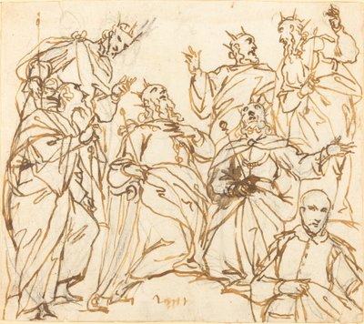 David og patriarkerne med en donor af Giovanni Battista Maganza II