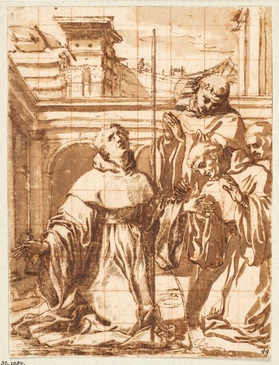 En scene fra Sankt Nicholas af Tolentinos liv af Giovanni Battista Mercati