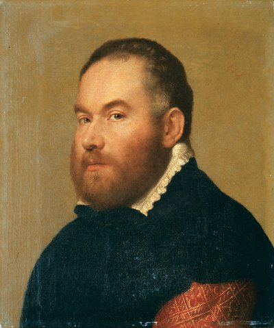 Portræt af en herre (olie på lærred) af Giovanni Battista Moroni