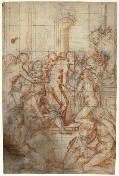 Studie til jomfruens rensning af Giovanni Battista Naldini