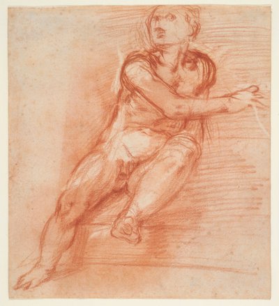 Studie af en ung af Giovanni Battista Naldini