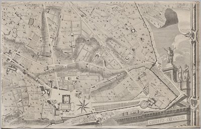 Nyt kort over Rom bragt frem i lyset af Giambattista Nolli i året MDCCXLVII, kendt som La Pianta Grande di Roma af Giovanni Battista Nolli