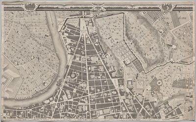 Nyt kort over Rom bragt frem i lyset af Giambattista Nolli i året MDCCXLVII, kendt som La Pianta Grande di Roma af Giovanni Battista Nolli