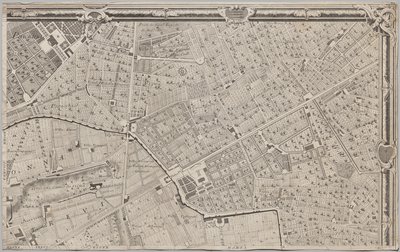 Nyt kort over Rom bragt frem i lyset af Giambattista Nolli i året MDCCXLVII, kendt som La Pianta Grande di Roma af Giovanni Battista Nolli