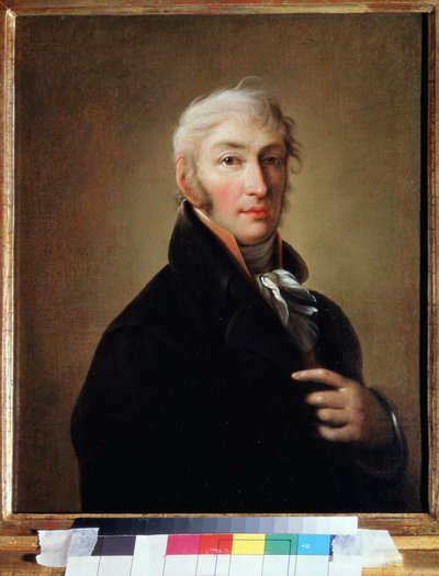 ""Portræt af den russiske forfatter og historiker Nikolai Karamzine (1766-1826)"" Maleri af Giovanni Battista Damon Ortolani (1750-cirka 1810) 1805 A. Pushkin Memorial Museum Sankt Petersborg af Giovanni Battista Ortolani Damon