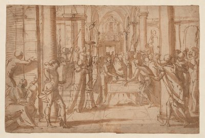Præsentation af Liget af Sankt Antoninus af Firenze af Giovanni Battista Paggi
