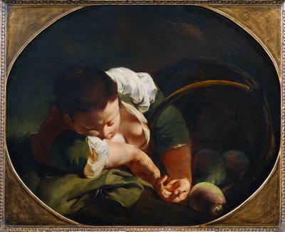 Sovende bondepige (maleri på lærred) af Giovanni Battista Piazzetta
