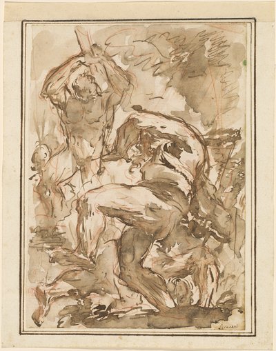 En kamp mellem nøgne mænd af Giovanni Battista Piranesi