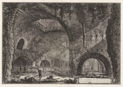 En anden udsigt over Villa of Maecenas i Tivoli, fra Vedute di Roma (Udsigt over Rom) af Giovanni-Battista Piranesi