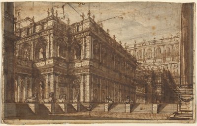 Et antikt forum med portiker af Giovanni Battista Piranesi