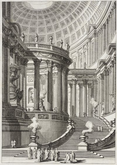 Antikt tempel af Giovanni Battista Piranesi