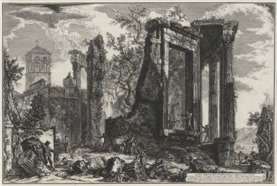 Anden udsigt over Tempio della Sibilla i Tivoli (fra: Vedute di Roma) af Giovanni Battista Piranesi
