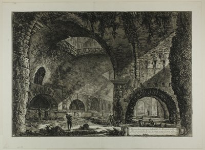 En anden indvendig visning af Villa of Maecenas, Tivoli, fra Views of Rome af Giovanni-Battista Piranesi