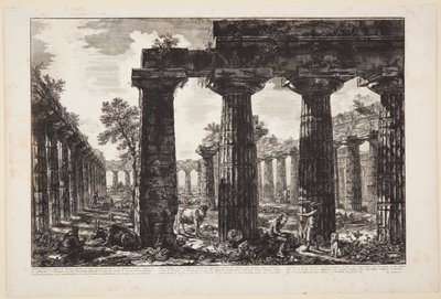 En anden udsigt over pronaosfacaden, tegnet og beskrevet på tavle V [...] af Giovanni Battista Piranesi