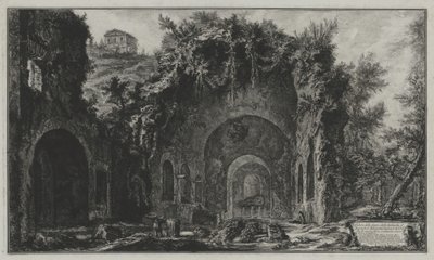 Udsigt over Egerias kilde og grotte uden for Porta Capena eller over San Sebastiano, fra: Vedute di Roma af Giovanni Battista Piranesi