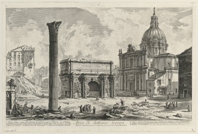 Udsigt over Septimius Severus-buen af Giovanni Battista Piranesi