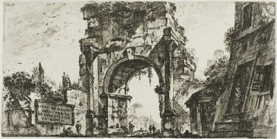 Drususbuen ved Porta S. Sebastiano i Rom, plade 8 fra nogle udsigter over triumfbuer og andre monumenter af Giovanni-Battista Piranesi