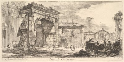 Galienus bue. 1. Facade af kirken S. Vito Arco di Gallieno. 1. Facciata af..., ca. 1748. af Giovanni Battista Piranesi