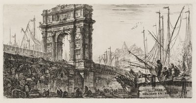 Trajans bue i Ancona, plade 28 fra nogle udsigter over triumfbuer og andre monumenter af Giovanni-Battista Piranesi