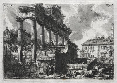 Avanco af Concordia-templet af Giovanni Battista Piranesi