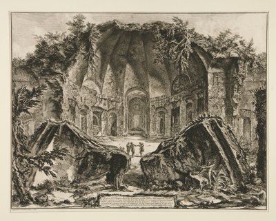 Rester af gudens tempel Canopus ved Hadrian af Giovanni-Battista Piranesi