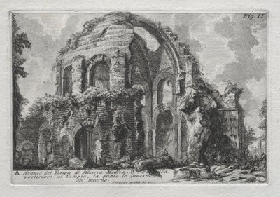 Resten af ​​Templet Minerva Medica af Giovanni Battista Piranesi