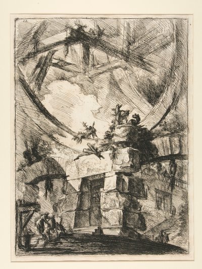 Carceri, IX: The Giant Wheel af Giovanni-Battista Piranesi