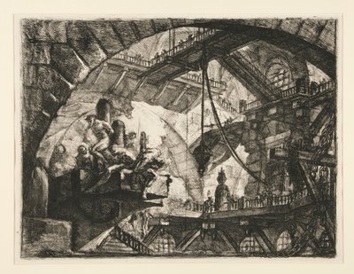 Carceri, X: Fanger på en projekterende platform af Giovanni Battista Piranesi