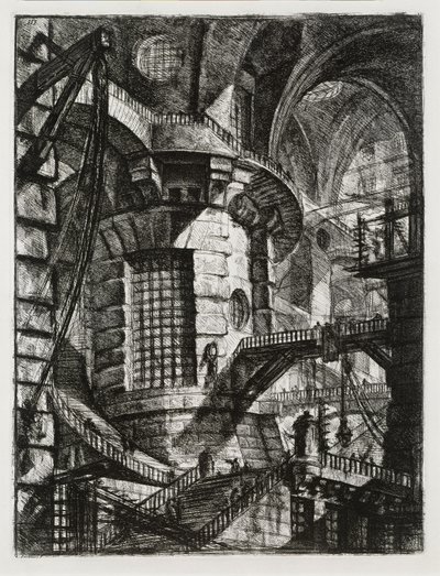 Fantastiske fængsler: Cylindrisk tårn af Giovanni Battista Piranesi