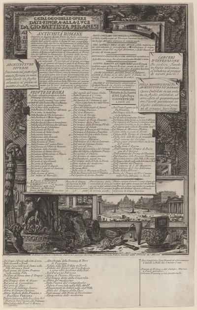 Katalog over værker af Giovanni Battista Piranesi