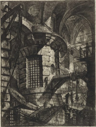 Fra serien The Imaginary Prisons (The Prisons of Invention) af Piranesi, Giovanni Battista (1720-1778). Kobberstik, ca 1761, privat samling af Giovanni Battista Piranesi