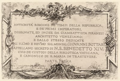 Frontispice af Giovanni Battista Piranesi