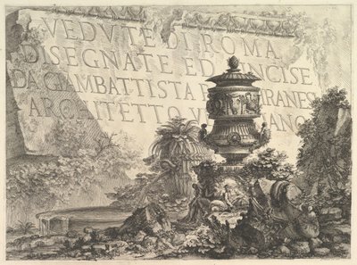 Frontispice titelblad, 1748. af Giovanni Battista Piranesi
