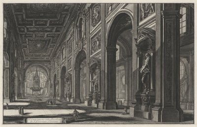 Indvendig udsigt over basilikaen San Giovanni in Laterano (fra: Vedute di Roma) af Giovanni Battista Piranesi