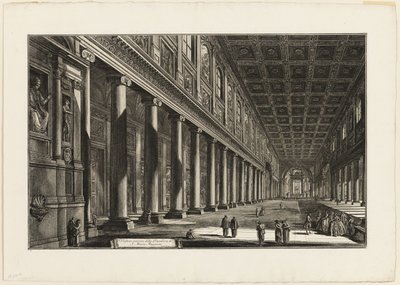 Indvendig visning af basilikaen S. Maria Maggiore, fra udsigt over Rom af Giovanni-Battista Piranesi