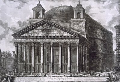 Pantheon of Agrippa, Rom (gravering) af Giovanni Battista Piranesi