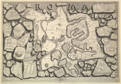 Plan over Rom..., fra Le Antichità Romane Roman Antiquities, ca. 1756. af Giovanni Battista Piranesi