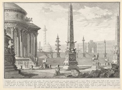 Plade 10: Den gamle Capitol steg op med cirka hundrede trin [...] Campido..., 1743. af Giovanni Battista Piranesi
