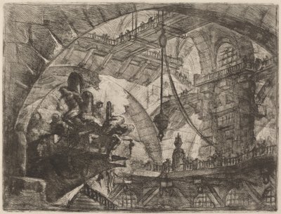 Fanger på en projekterende platform af Giovanni Battista Piranesi
