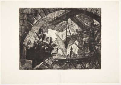 Fanger på en projekterende platform af Giovanni Battista Piranesi