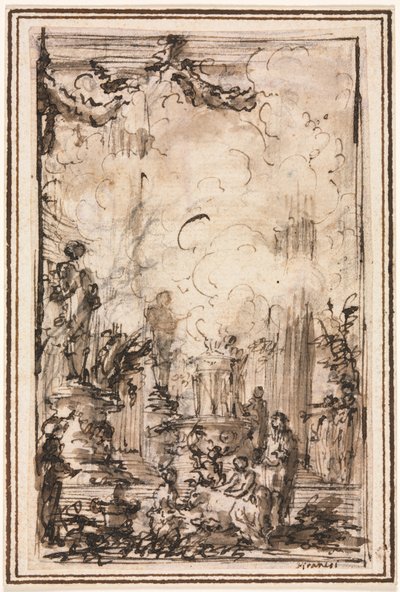 Offergave i et tempel af Giovanni-Battista Piranesi