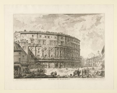 Marcellus Teater (Marcellus Teater), fra Udsigt over Rom af Giovanni-Battista Piranesi