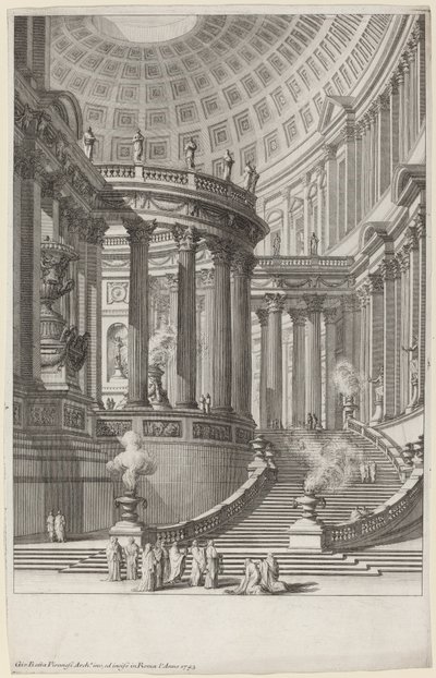 Gammelt tempel af Giovanni Battista Piranesi