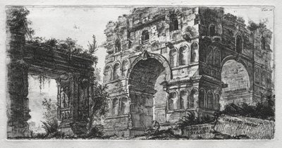Dianas tempel. af Giovanni Battista Piranesi