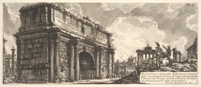 Buen af ​​Septimius Severus Arco di Severo, fra Caracalla, ca. 1756 af Giovanni Battista Piranesi