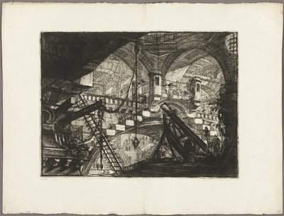 The Arch with a Shell Ornament, plade 11 fra Imaginary Prisons af Giovanni Battista Piranesi