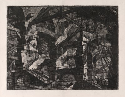 Den gotiske bue, plade 14 fra Carceri d af Giovanni-Battista Piranesi