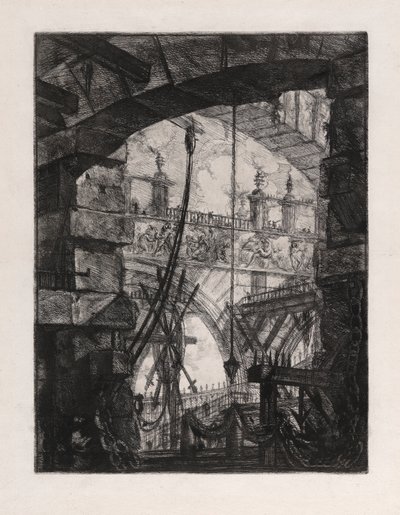 The Grand Piazza, tallerken 4 fra Carceri d af Giovanni-Battista Piranesi