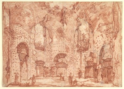 Det ottekantede rum i de små bade i Hadrians villa (Tivoli) af Giovanni Battista Piranesi